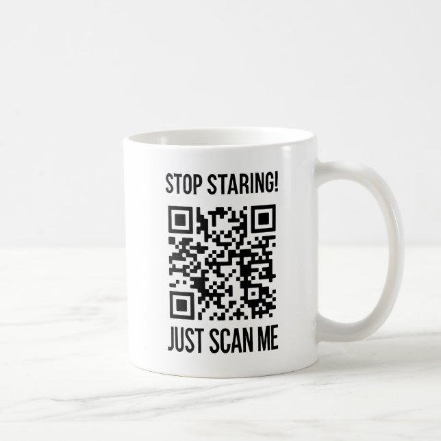 Scan Me QR Code: Create Your Future Coffee Mug (Right)