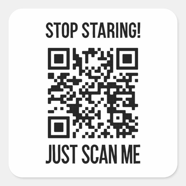Scan Me QR Code: Create Your Future Square Sticker (Front)
