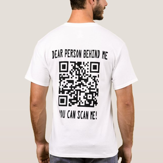 Scan Me QR Code for a Motivational Boost T-Shirt (Back)