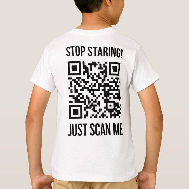 Scan Me QR Code for a Motivational Boost T-Shirt (Back)