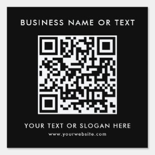Scan Me QR Code Logo Modern Elegant Template Yard Sign