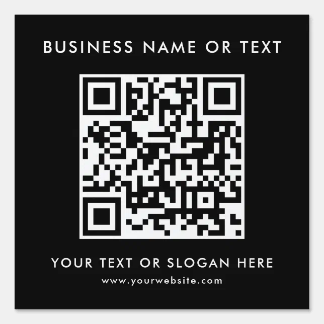 Scan Me QR Code Logo Modern Elegant Template Yard Sign Zazzle