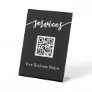 Scan me QR Code Stand Up Sign for Salon Price List