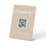 Scan me QR Code Stand Up Sign for Salon Price List