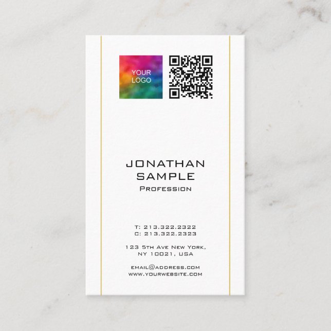 Scan me QR Code Template Upload Your Logo to Business Card (Front)