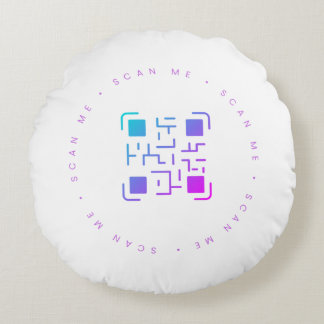 Scan me  round pillow