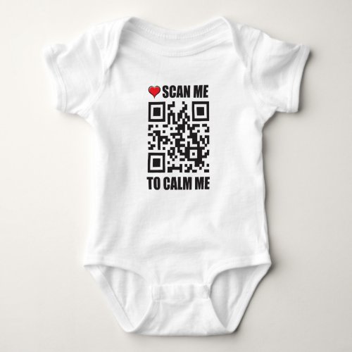 Scan me to Calm me QR Code Baby Bodysuit