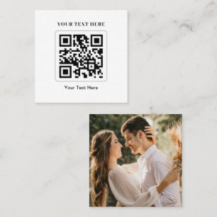 Scan Me to RSVP Wedding QR Code Response Square Business Card