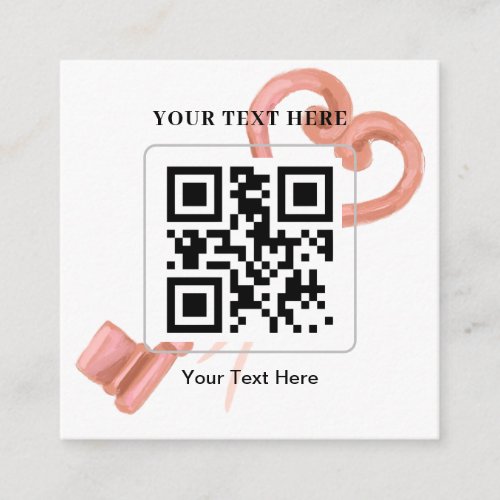 Scan Me to RSVP Wedding QR Code Response Square Sq Square Business Card