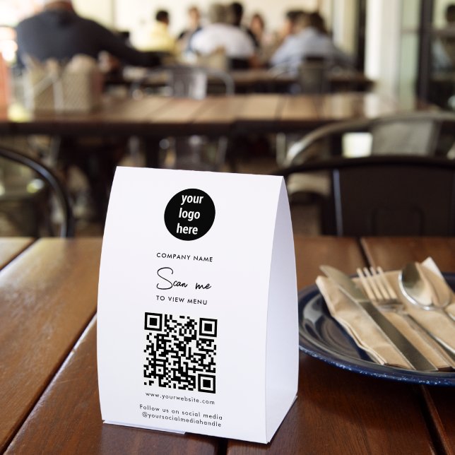 Scan Me To View Menu Order QR Code  Paper Table Tent (Insitu(Restaurant))