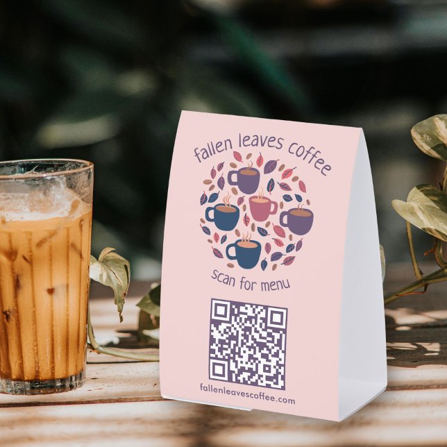 SCAN MENU QR CODE Espresso Coffee Shop Paper Table Tent (SCAN MENU QR CODE Espresso Coffee Shop Paper Table Tent
)
