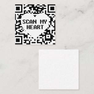 Scan my Heart   Square Business Card