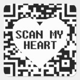 QR code Rick Roll to phone number Square Sticker