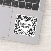 Rick Roll QR Code Rickrolled Square Sticker, Zazzle