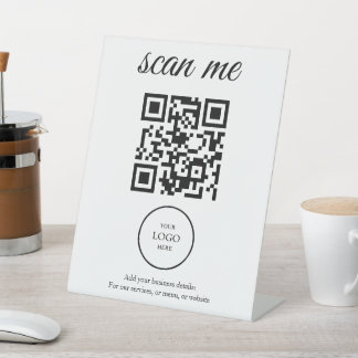 Scan Pay QR Code Business Table Tent Sign