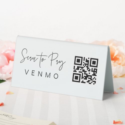 Scan Pay QR Code Mobile Checkout Table Tent Sign