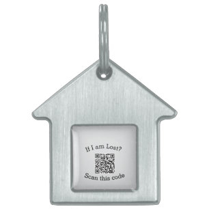 Scan QR code lost found me code pet ID Tag