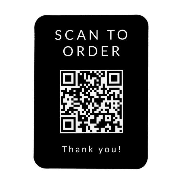Scan QR Code Menu Magnet (Vertical)