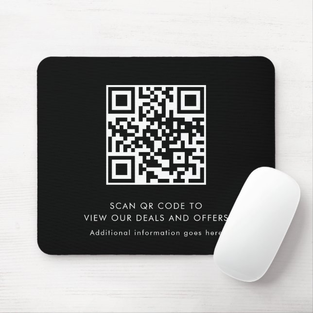 Scan QR Code Modern Promotional Business Mouse Pad (With Mouse)