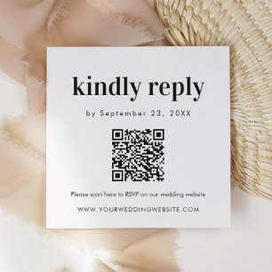 Scan QR code RSVP Bold Wedding Insert