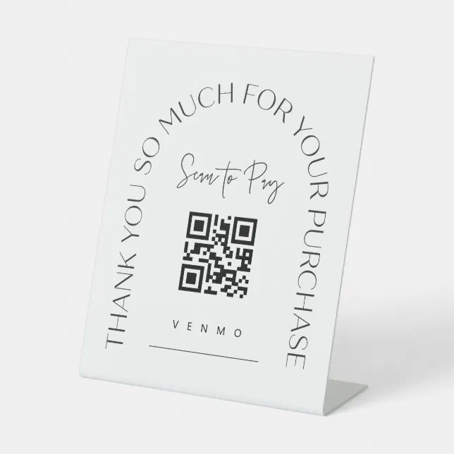 Scan QR Code Sign Wedding Bar Small Business | Zazzle