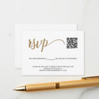 SCAN QR code Simple Gold RSVP with reserved seats