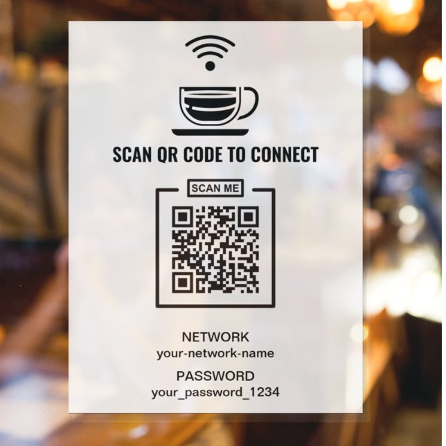 Scan QR Code to Connect Internet Password access  Poster (Creator Uploaded)