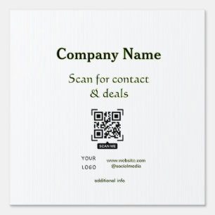 scan QR for contact & deals business name website Sign