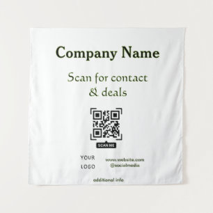 scan QR for contact & deals business name website  Tapestry