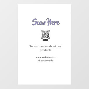scan QR products services details website business Wall Decal