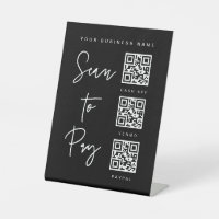 Scan QR Sign Minimal Bar Valet Business Wedding