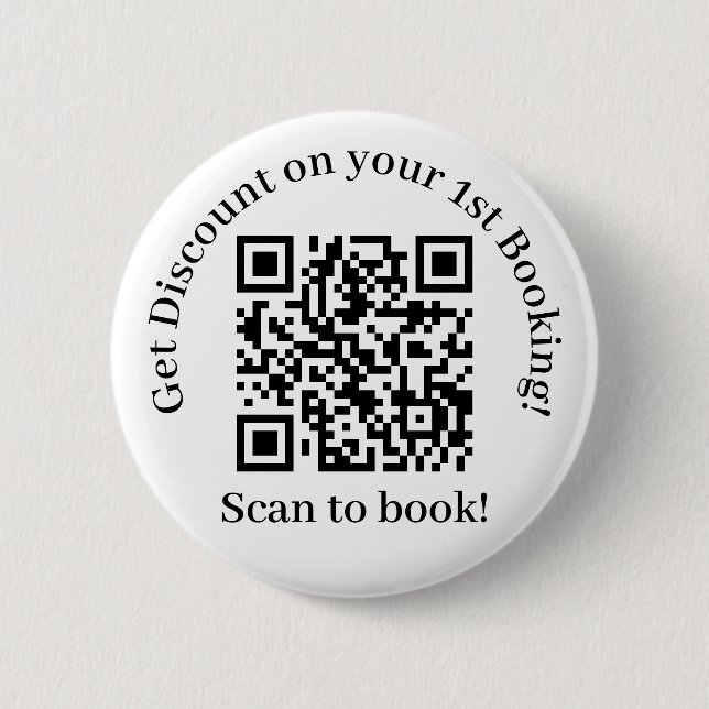 Scan to book Business QR code Button (Front)