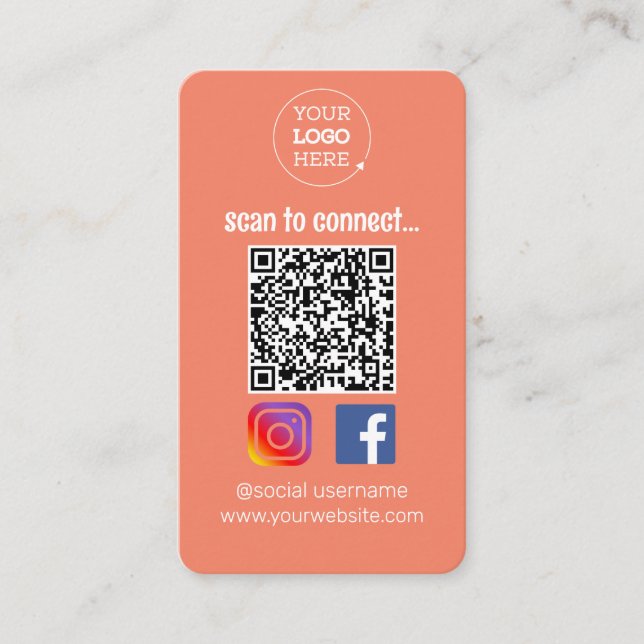 Scan To Connect Business Card (Front)
