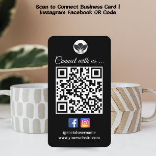 Scan to Connect Business Card Instagram Facebook