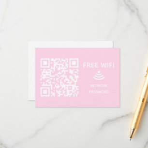 Scan to connect Free Wifi Business qr code sign in Enclosure Card