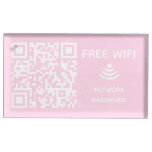 Scan to connect Free Wifi Business qr code sign in Place Card Holder