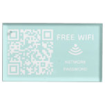 Scan to connect Free Wifi Business qr code sign in Place Card Holder