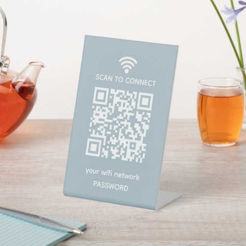 Scan to connect Guest Wifi Network qr code Pedestal Sign