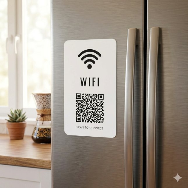 Scan to Connect WiFi Magnet with QR Code Design (Scan to Connect WiFi Magnet with QR Code Design)