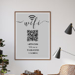 Scan To Connect Wifi Network Qr Code Minimalist Poster at Zazzle