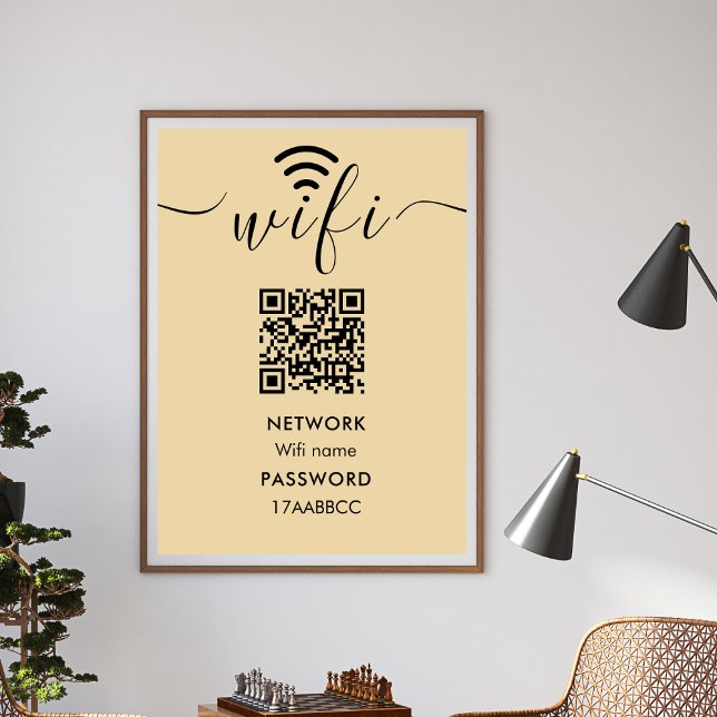 Scan to Connect Wifi Network QR Code Minimalist Poster (Creator Uploaded)
