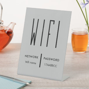 Scan to Connect Wifi Network QR Code Wifi Password Pedestal Sign