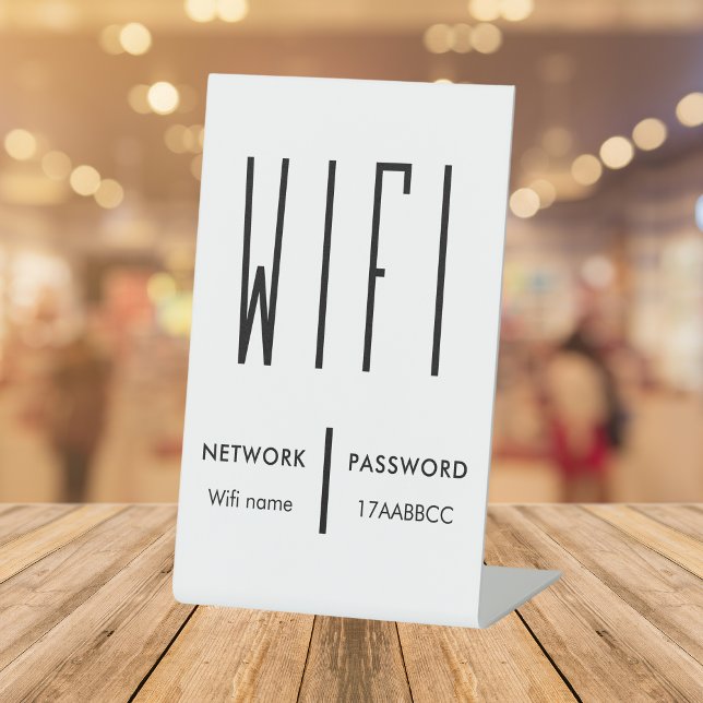 Scan to Connect Wifi Network QR Code Wifi Password Pedestal Sign (Creator Uploaded)