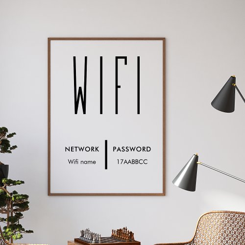 Scan to Connect Wifi Network QR Code Wifi Password Poster