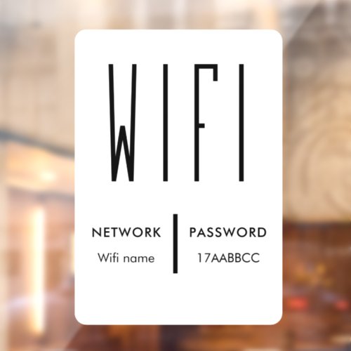 Scan to Connect Wifi Network QR Code Wifi Password Window Cling