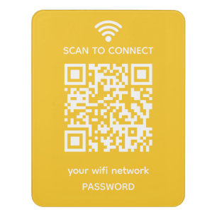 Scan to connect Wifi qr code real estate door sign