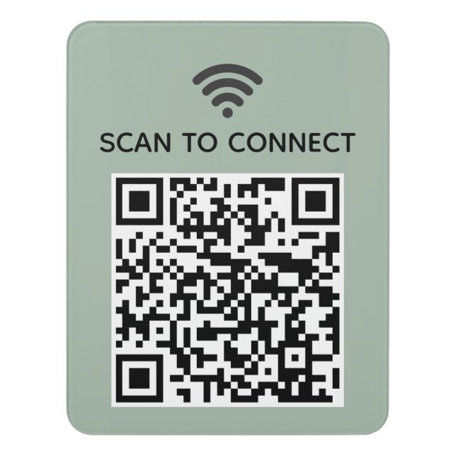 Scan to connect Wifi qr code real estate sign (Contemporary Vert)