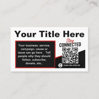 Scan to Follow QR Code Design Template Business Card