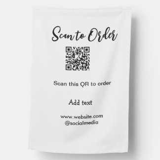 Scan to order scan QR code add website email House Flag