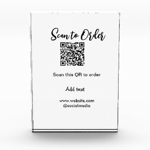 Scan to order scan QR code add website email Photo Block